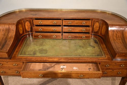 19TH CENTURY MAHOGANY CARLTON HOUSE DESK - ADDITIONAL PHOTO 4