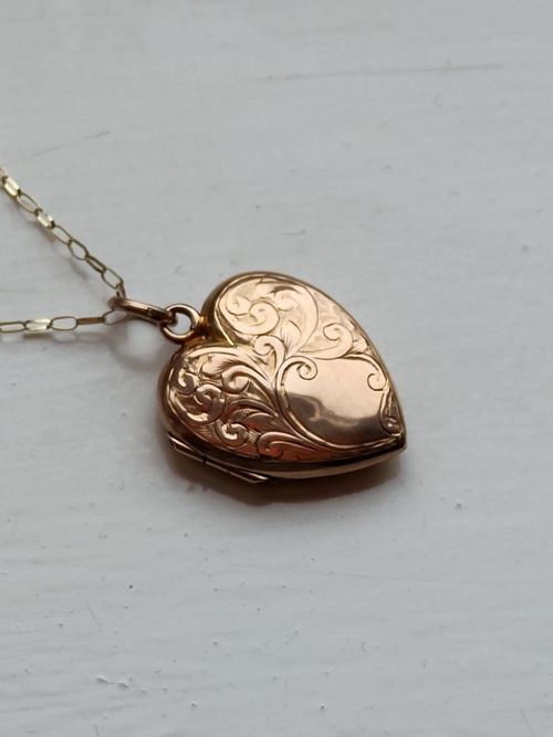 PRETTY HEART LOCKET IN 9CT ROSE GOLD 1916 - ADDITIONAL PHOTO 3