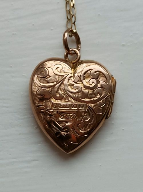 PRETTY HEART LOCKET IN 9CT ROSE GOLD 1916 - ADDITIONAL PHOTO 4