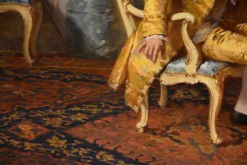 OIL PAINTING BY ANTONIO ERMOLAO PAULETTIT SHARED CONFIDENCES - ADDITIONAL PHOTO 4