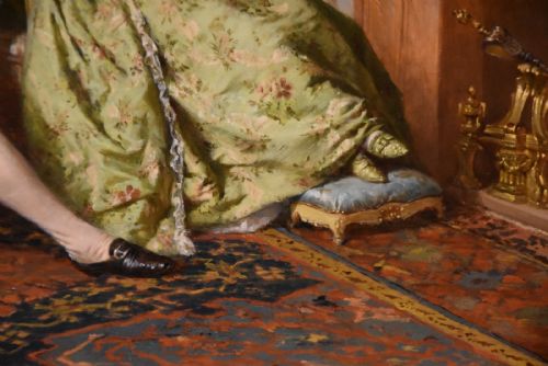 OIL PAINTING BY ANTONIO ERMOLAO PAULETTIT SHARED CONFIDENCES - ADDITIONAL PHOTO 5