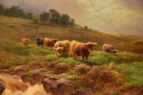 OIL PAINTING BY WALTER JAMES WATSON ON THE MOOR GLEN LYON PERTHSHIRE - ADDITIONAL PHOTO 3