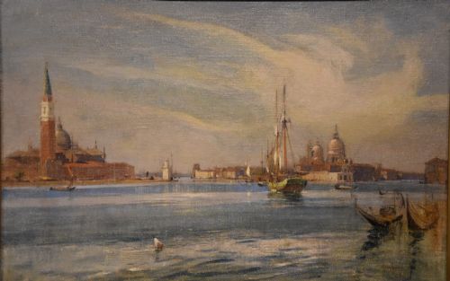 OIL PAINTING BY ALEXANDER EDWARD WAITE THE GRAND CANAL VENICE - ADDITIONAL PHOTO 1