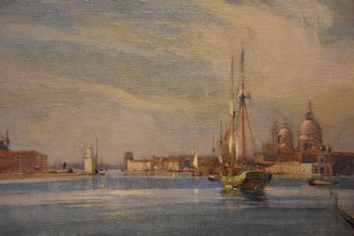 OIL PAINTING BY ALEXANDER EDWARD WAITE THE GRAND CANAL VENICE - ADDITIONAL PHOTO 2