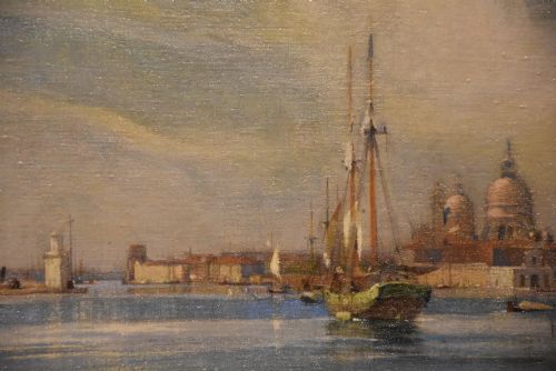 OIL PAINTING BY ALEXANDER EDWARD WAITE THE GRAND CANAL VENICE - ADDITIONAL PHOTO 4