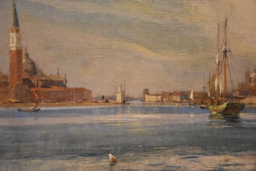 OIL PAINTING BY ALEXANDER EDWARD WAITE THE GRAND CANAL VENICE - ADDITIONAL PHOTO 5