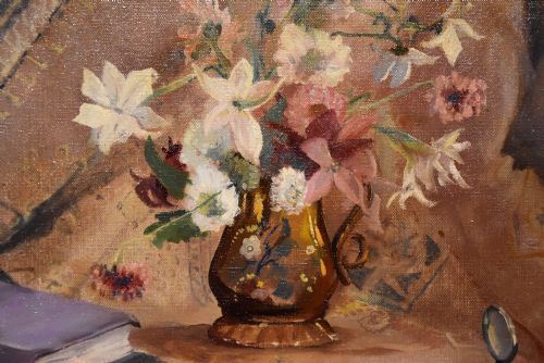 OIL PAINTING BY FRANCIS MURRAY RUSSELL FLINT FLOWERS AND LUSHE - ADDITIONAL PHOTO 2