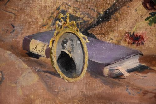 OIL PAINTING BY FRANCIS MURRAY RUSSELL FLINT FLOWERS AND LUSHE - ADDITIONAL PHOTO 3
