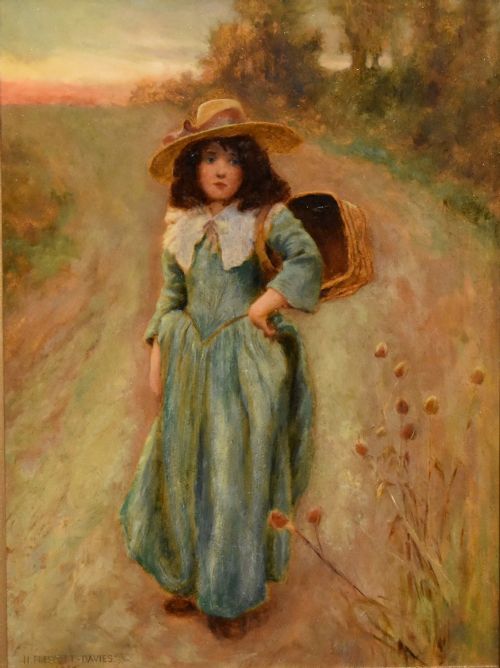 OIL PAINTING BY NORMAN PRESCOTT DAVIES THE LONG WAY HOME - ADDITIONAL PHOTO 1