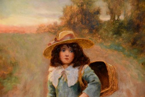 OIL PAINTING BY NORMAN PRESCOTT DAVIES THE LONG WAY HOME - ADDITIONAL PHOTO 5