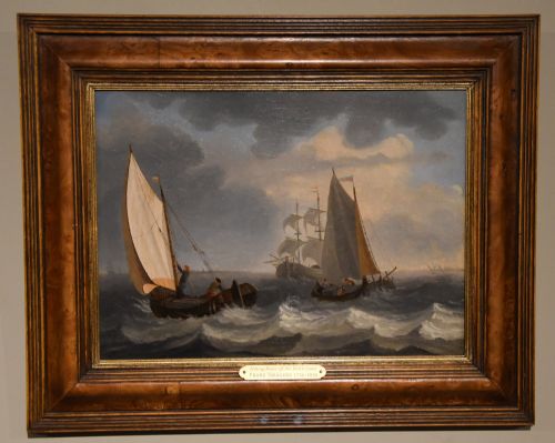 OIL PAINTING PAIR BY FRANZ SWAGGERS UNLOADING THE CATCH - ADDITIONAL PHOTO 1
