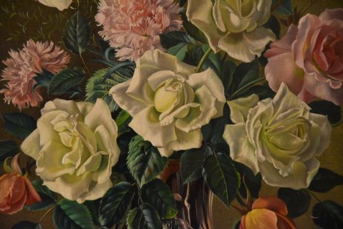 OIL PAINTING BY ROBERT DUMONT SMITH STILLLIFE OF FLOWERS - ADDITIONAL PHOTO 3