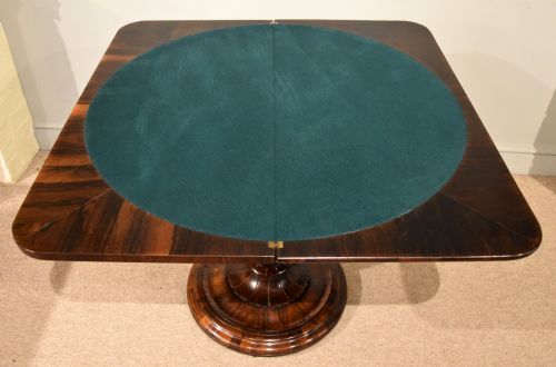 19TH CENTURY ROSEWOOD CARD TABLES - ADDITIONAL PHOTO 2