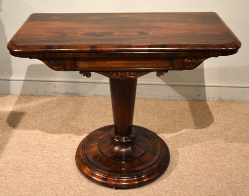 19TH CENTURY ROSEWOOD CARD TABLES - ADDITIONAL PHOTO 3