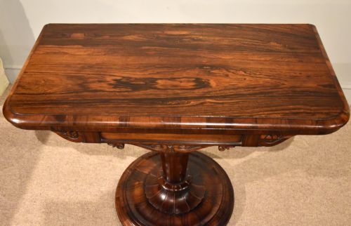 19TH CENTURY ROSEWOOD CARD TABLES - ADDITIONAL PHOTO 4