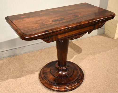 19TH CENTURY ROSEWOOD CARD TABLES - ADDITIONAL PHOTO 8