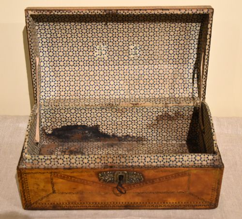 REGENCY LEATHER STATIONARY DOCUMENT BOX - ADDITIONAL PHOTO 1