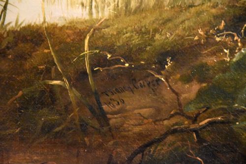 OIL PAINTING BY THOMAS SIDNEY COOPER THE MILKMAID - ADDITIONAL PHOTO 5