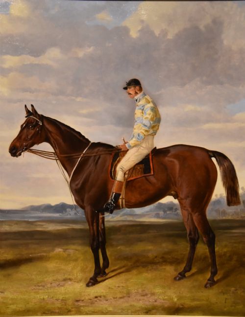 OIL PAINTING BY JOHN ALFRED WHEELER SIR PHILIP CROFTON BT ON HIS HORSE DUELIST - ADDITIONAL PHOTO 5