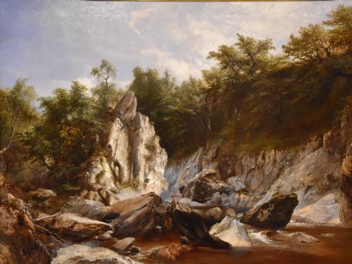 OIL PAINTING BY JAMES POOLE A RIVER IN NORTH WALES - ADDITIONAL PHOTO 1