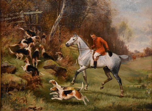 OIL PAINTING BY WILSON HEPPLE IN HOT PURSUIT - ADDITIONAL PHOTO 1