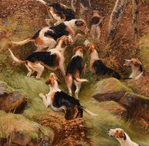 OIL PAINTING BY WILSON HEPPLE IN HOT PURSUIT - ADDITIONAL PHOTO 3