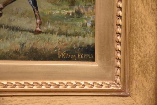 OIL PAINTING BY WILSON HEPPLE IN HOT PURSUIT - ADDITIONAL PHOTO 4