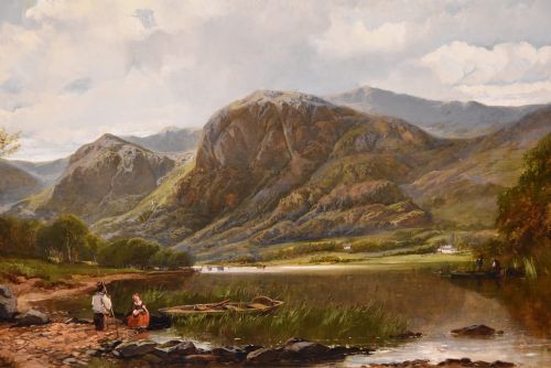 OIL PAINTING BY GEORGE WILLIAM PETTITT RAVEN CRAG THIRLMERE CUMBERLAND - ADDITIONAL PHOTO 2