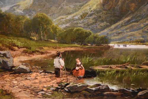 OIL PAINTING BY GEORGE WILLIAM PETTITT RAVEN CRAG THIRLMERE CUMBERLAND - ADDITIONAL PHOTO 3