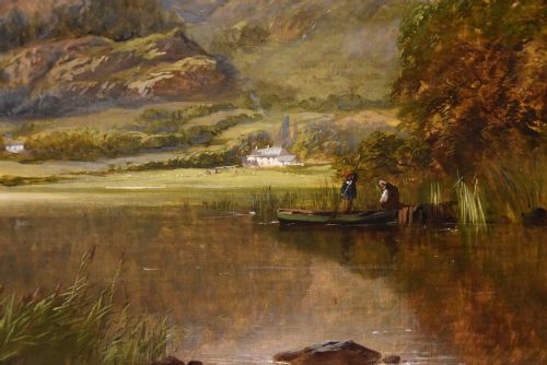 OIL PAINTING BY GEORGE WILLIAM PETTITT RAVEN CRAG THIRLMERE CUMBERLAND - ADDITIONAL PHOTO 4