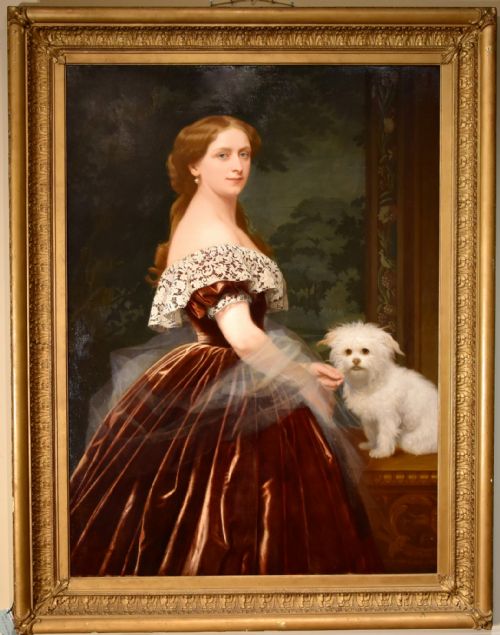 oil painting manner of richard cosway natalie - CATEGORY: ANTIQUE ART - DATED 19TH CENTURY
