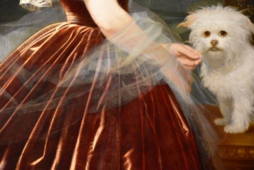 OIL PAINTING MANNER OF RICHARD COSWAY NATALIE - ADDITIONAL PHOTO 3