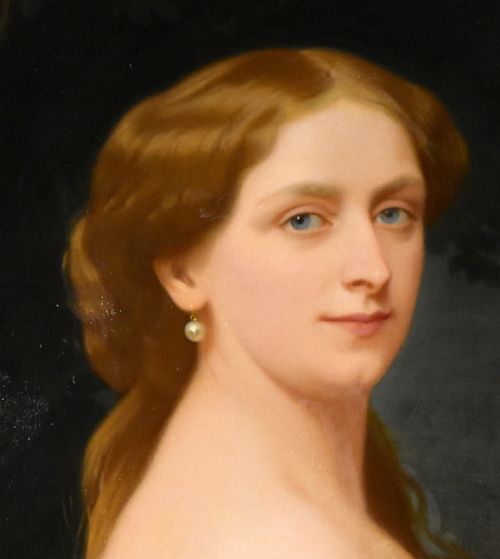 OIL PAINTING MANNER OF RICHARD COSWAY NATALIE - ADDITIONAL PHOTO 4