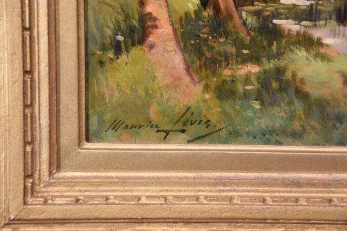 OIL PAINTING BY MAURICE LEVIS LE MOULIN DE JARCY - ADDITIONAL PHOTO 5