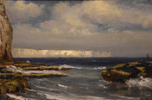 OIL PAINTING BY HUGH SHEARWIN HENSLEY OFF THE KENT COAST - ADDITIONAL PHOTO 2