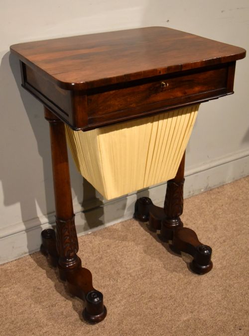 regency rosewood work table - CATEGORY: ANTIQUE TABLES - DATED 19TH CENTURY