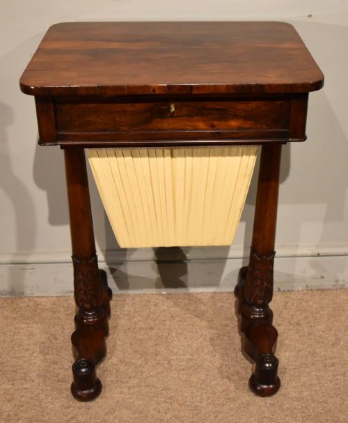REGENCY ROSEWOOD WORK TABLE - ADDITIONAL PHOTO 1
