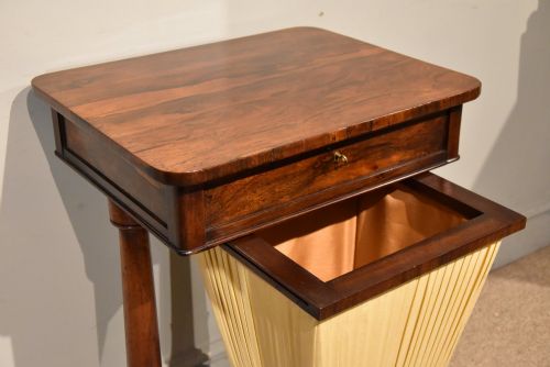 REGENCY ROSEWOOD WORK TABLE - ADDITIONAL PHOTO 3