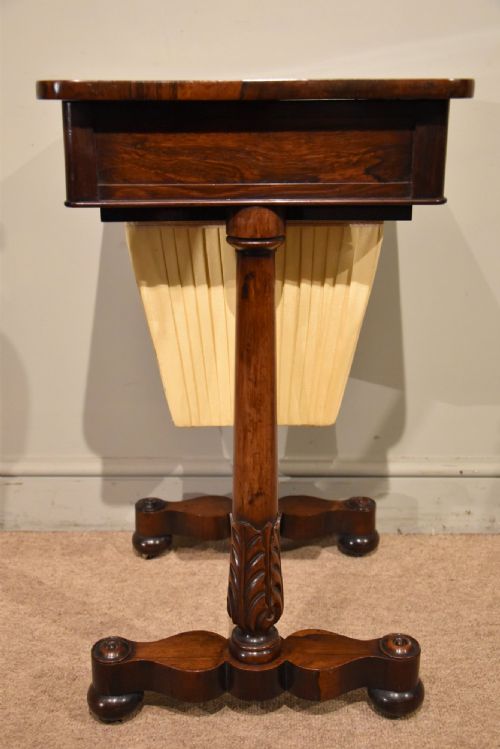 REGENCY ROSEWOOD WORK TABLE - ADDITIONAL PHOTO 5