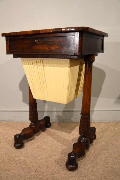 REGENCY ROSEWOOD WORK TABLE - ADDITIONAL PHOTO 7