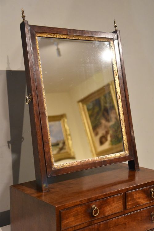 GEORGE III MAHOGANY DRESSING MIRROR - ADDITIONAL PHOTO 2