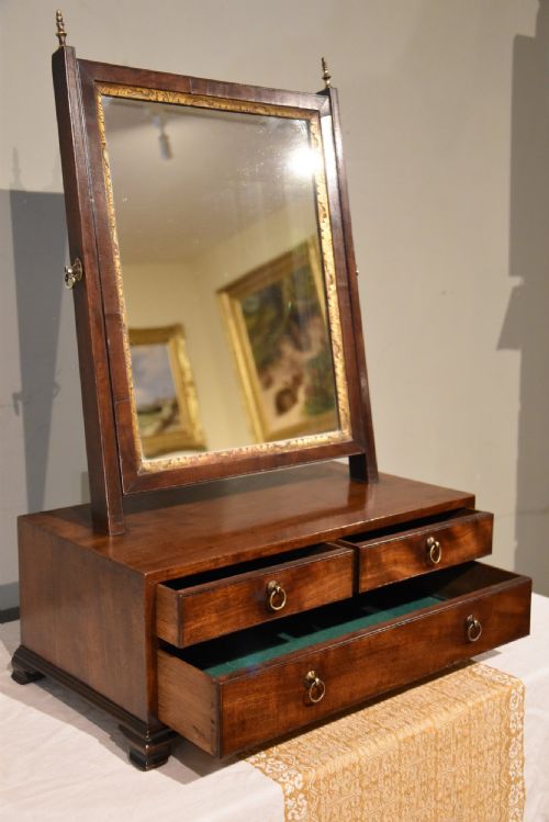 GEORGE III MAHOGANY DRESSING MIRROR - ADDITIONAL PHOTO 3