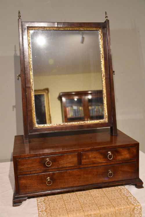 GEORGE III MAHOGANY DRESSING MIRROR - ADDITIONAL PHOTO 4