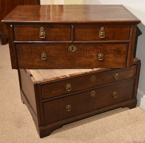 17TH CENTURY OAK COTTAGE CHEST OF DRAWERS - ADDITIONAL PHOTO 7