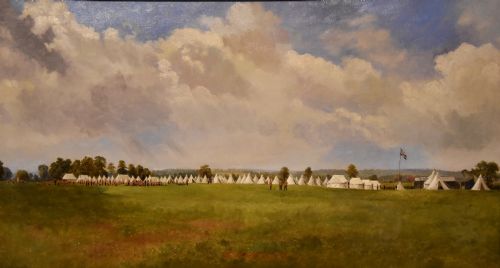 OIL PAINTING BY GEORGE FALL THE ENCAMPMENT - ADDITIONAL PHOTO 1