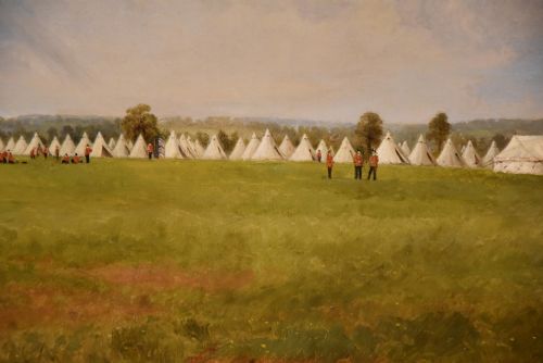 OIL PAINTING BY GEORGE FALL THE ENCAMPMENT - ADDITIONAL PHOTO 3