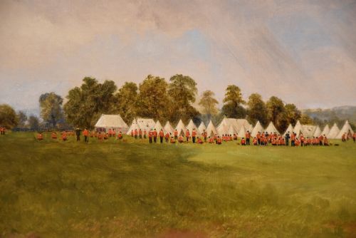 OIL PAINTING BY GEORGE FALL THE ENCAMPMENT - ADDITIONAL PHOTO 4