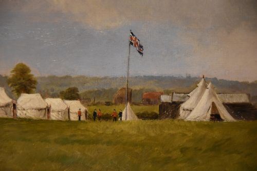 OIL PAINTING BY GEORGE FALL THE ENCAMPMENT - ADDITIONAL PHOTO 6