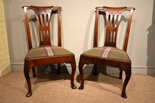 PAIR 18TH CENTURY WALNUT SIDE CHAIRS - ADDITIONAL PHOTO 1
