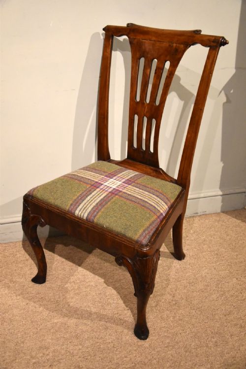 PAIR 18TH CENTURY WALNUT SIDE CHAIRS - ADDITIONAL PHOTO 2